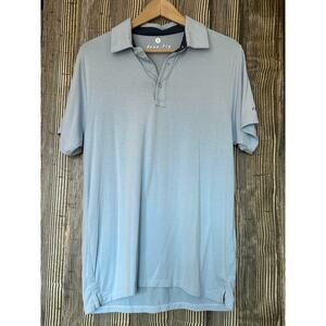 Free Fly Polo Shirt Size S Light Blue Preppy Stretch Performance Bamboo Outdoor